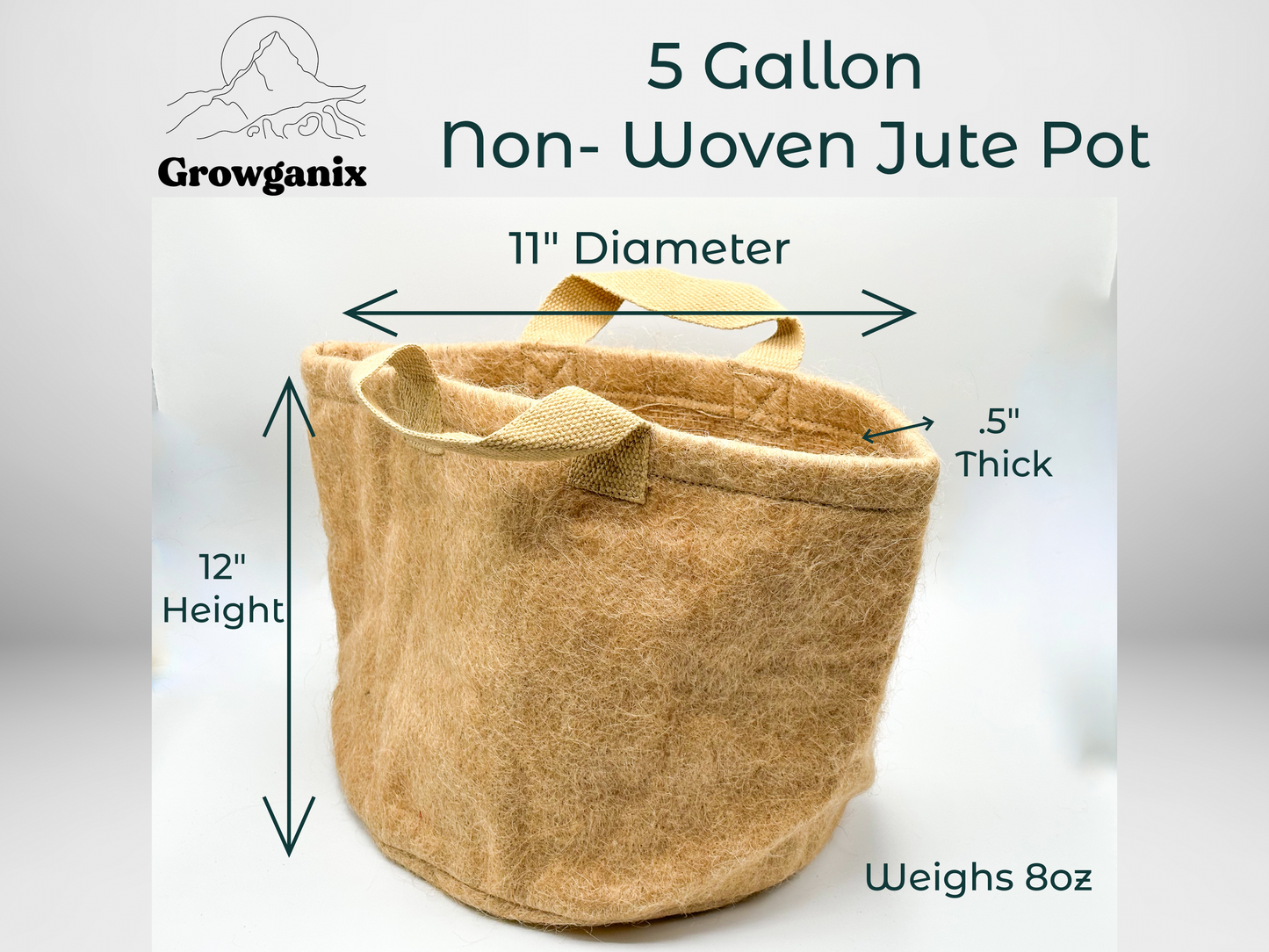 Jute Non-Woven Pot - 5 Gallon